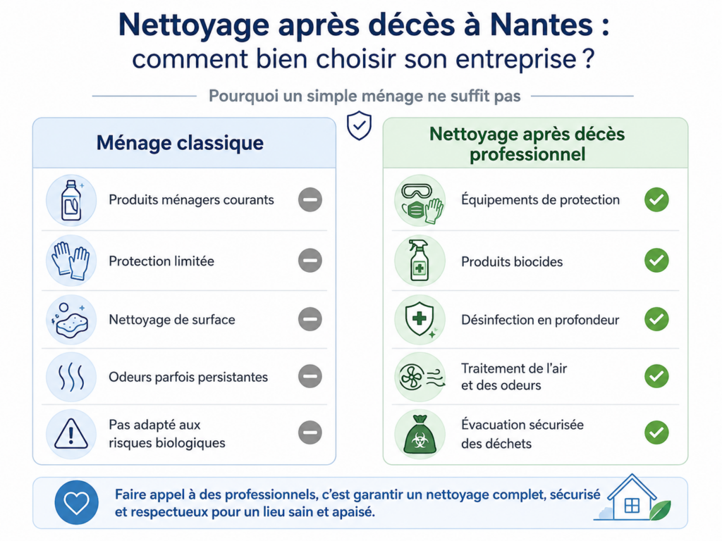 Démonstration des produits et équipements nécessaire selon un ménage classique ou après un décès